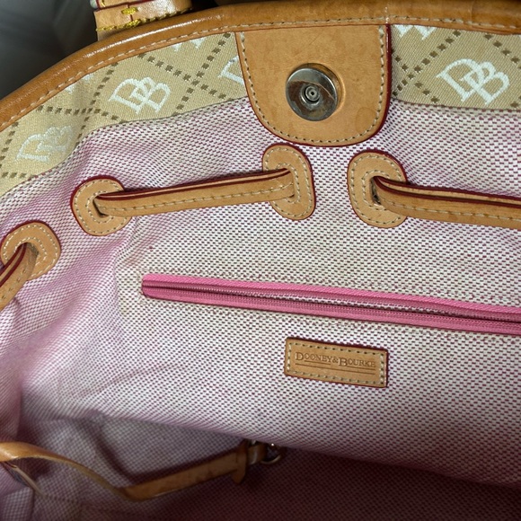 Dooney & Bourke Tan and Brown Tote Bag